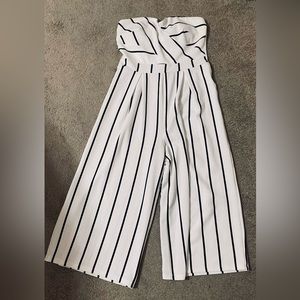 White stripped jumpsuit